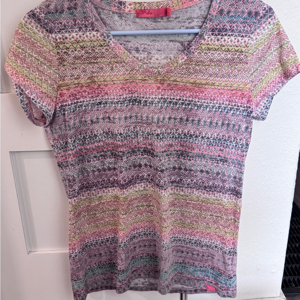 PrAna Multicolor Short Sleeve Top